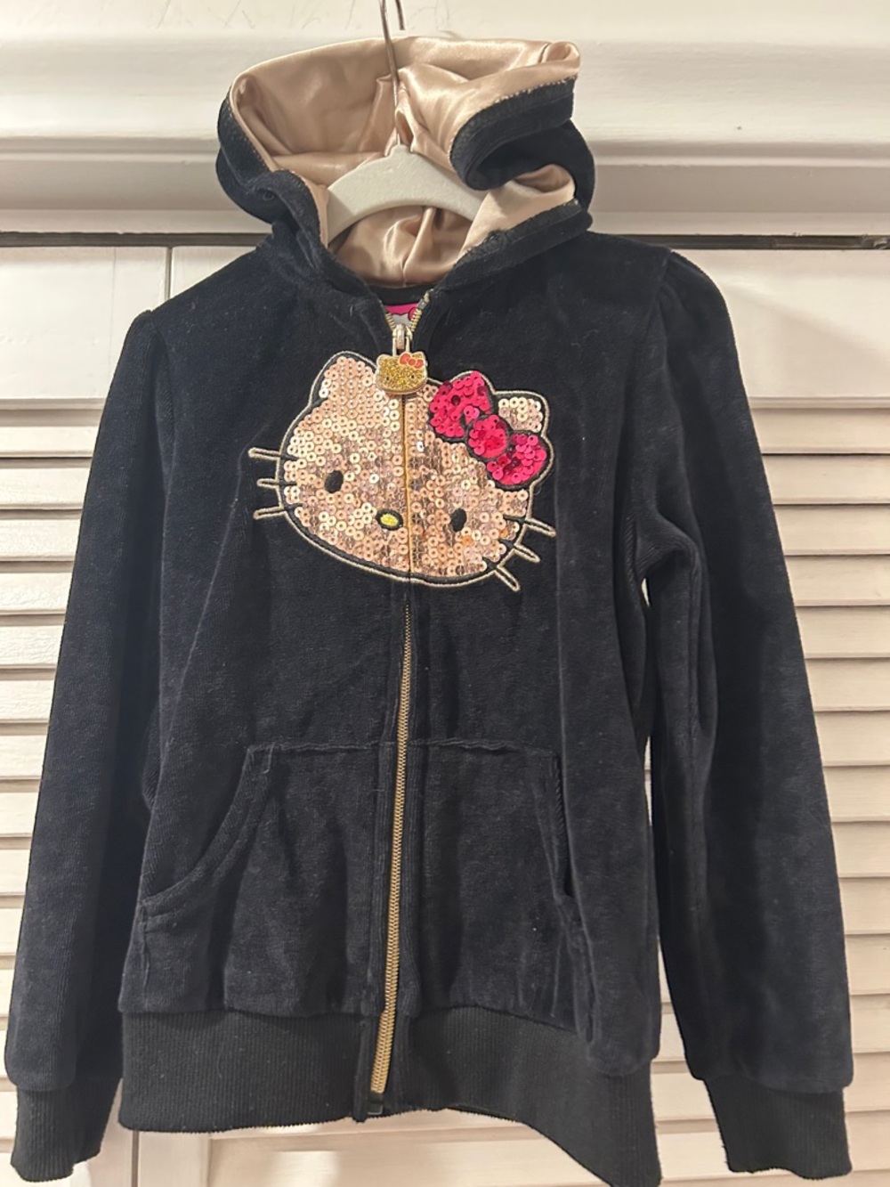 Hard to find Hello kitty velvet hoodie 4T.